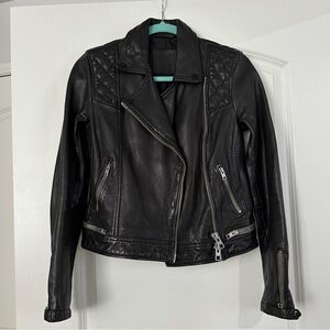 AllSaints Conroy 100% Leather Jacket